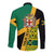 Personalised Jamaica Long Sleeve Button Shirt Ethnic Style In Jamaican Flag - Wonder Print Shop