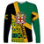 Personalised Jamaica Long Sleeve Shirt Ethnic Style In Jamaican Flag - Wonder Print Shop