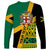 Personalised Jamaica Long Sleeve Shirt Ethnic Style In Jamaican Flag - Wonder Print Shop