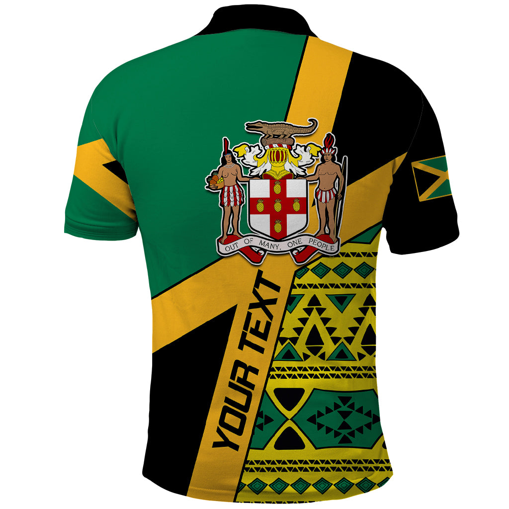 Personalised Jamaica Polo Shirt Ethnic Style In Jamaican Flag - Wonder Print Shop