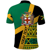 Personalised Jamaica Polo Shirt Ethnic Style In Jamaican Flag - Wonder Print Shop