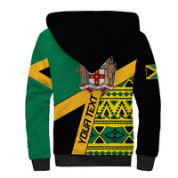 Personalised Jamaica Sherpa Hoodie Ethnic Style In Jamaican Flag - Wonder Print Shop