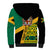 Personalised Jamaica Sherpa Hoodie Ethnic Style In Jamaican Flag - Wonder Print Shop