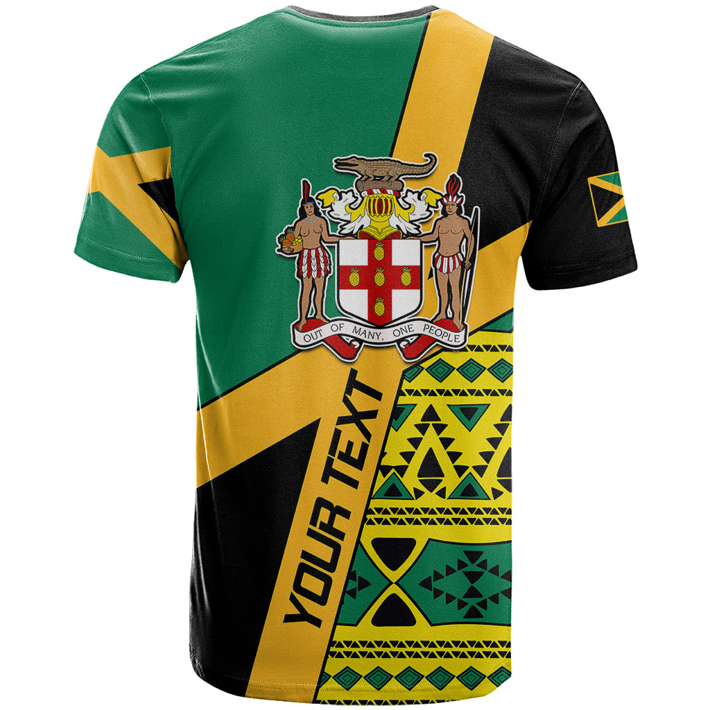 Personalised Jamaica T Shirt Ethnic Style In Jamaican Flag - Wonder Print Shop