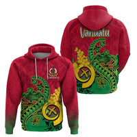 Vanuatu Islands Hoodie Polynesian Tattoo and Sea Turtle - Wonder Print Shop