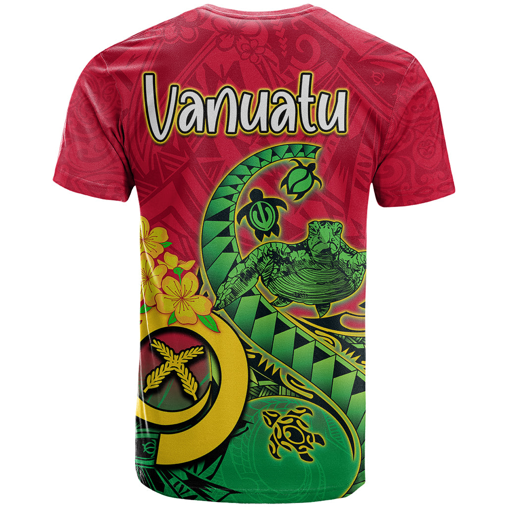 Vanuatu Islands T Shirt Polynesian Tattoo and Sea Turtle - Wonder Print Shop