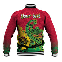 Personalised Vanuatu Islands Baseball Jacket Polynesian Tattoo and Sea Turtle LT9 - Wonder Print Shop