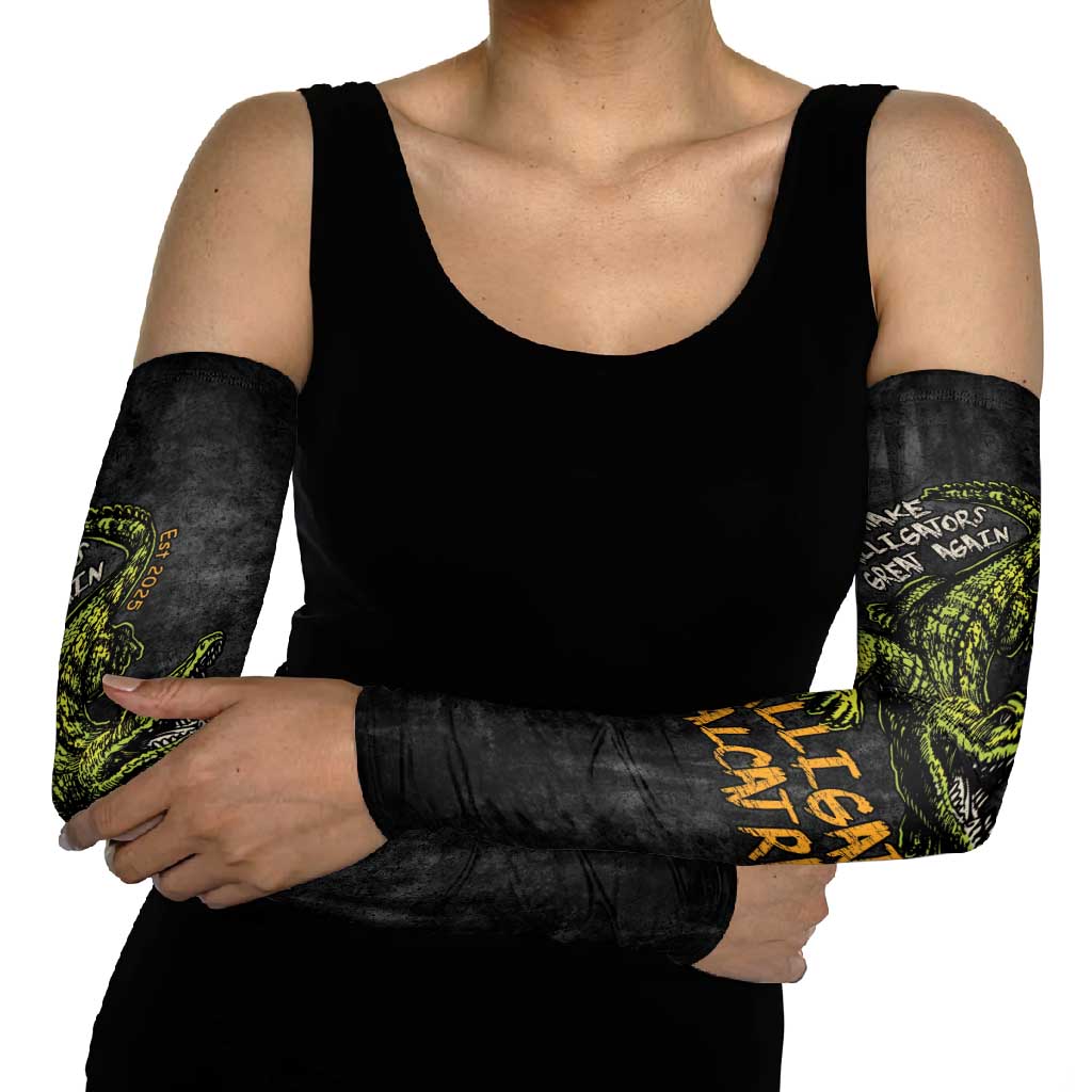 Alligator Alcatraz Est 2025 Arm Sleeves Vintage Retro - Wonder Print Shop