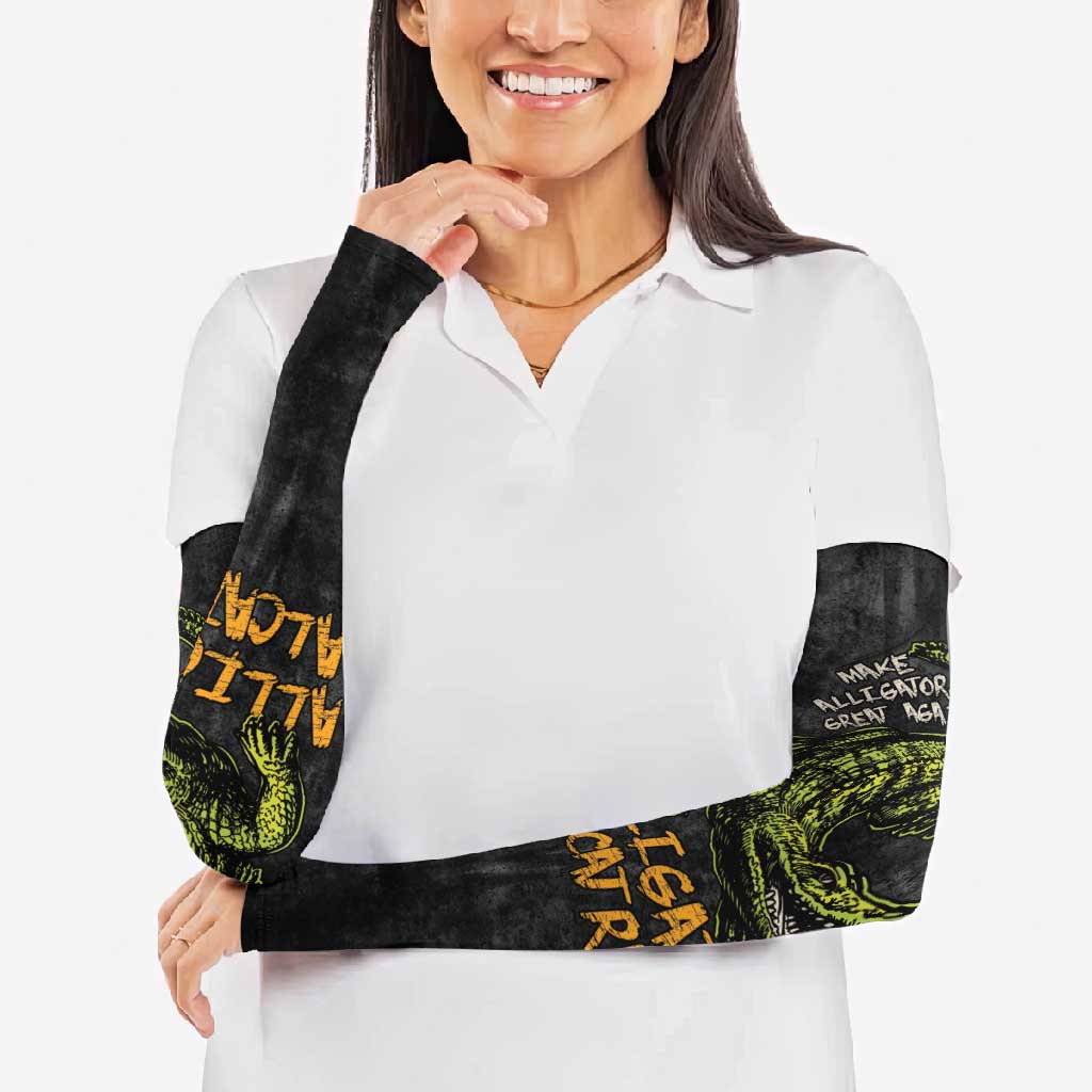 Alligator Alcatraz Est 2025 Arm Sleeves Vintage Retro - Wonder Print Shop