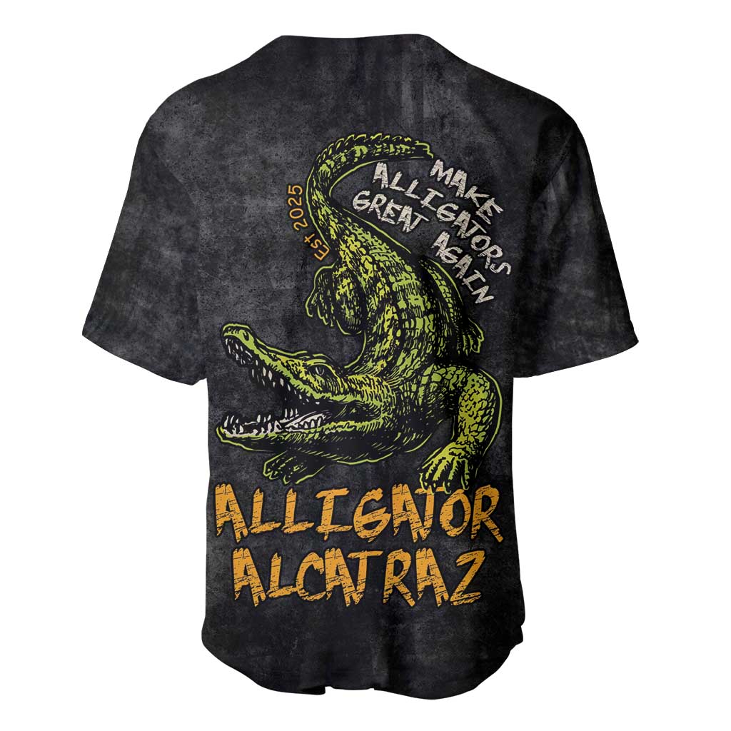 Alligator Alcatraz Est 2025 Baseball Jersey Vintage Retro - Wonder Print Shop