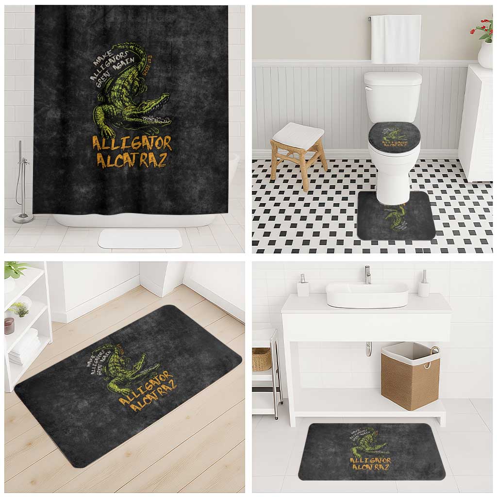 Alligator Alcatraz Est 2025 Bathroom Set Vintage Retro - Wonder Print Shop