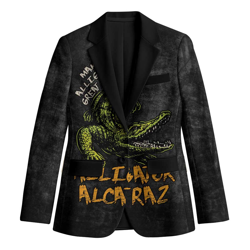 Alligator Alcatraz Est 2025 Blazer Vintage Retro - Wonder Print Shop