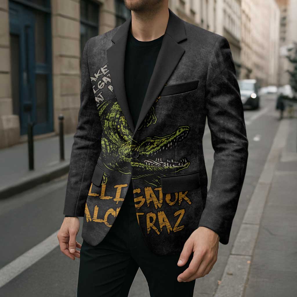 Alligator Alcatraz Est 2025 Blazer Vintage Retro - Wonder Print Shop