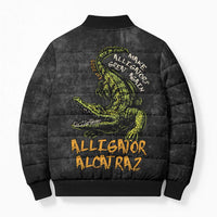 Alligator Alcatraz Est 2025 Bomber Puffer Jacket Vintage Retro - Wonder Print Shop