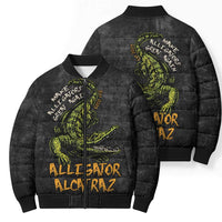 Alligator Alcatraz Est 2025 Bomber Puffer Jacket Vintage Retro - Wonder Print Shop
