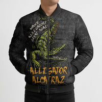 Alligator Alcatraz Est 2025 Bomber Puffer Jacket Vintage Retro - Wonder Print Shop