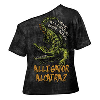 Alligator Alcatraz Est 2025 Cross Shoulder Shirt Vintage Retro - Wonder Print Shop
