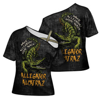 Alligator Alcatraz Est 2025 Cross Shoulder Shirt Vintage Retro - Wonder Print Shop