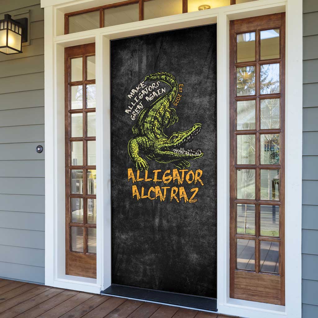 Alligator Alcatraz Est 2025 Door Cover Vintage Retro - Wonder Print Shop