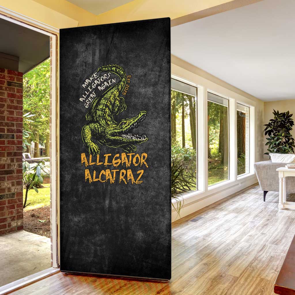 Alligator Alcatraz Est 2025 Door Cover Vintage Retro - Wonder Print Shop