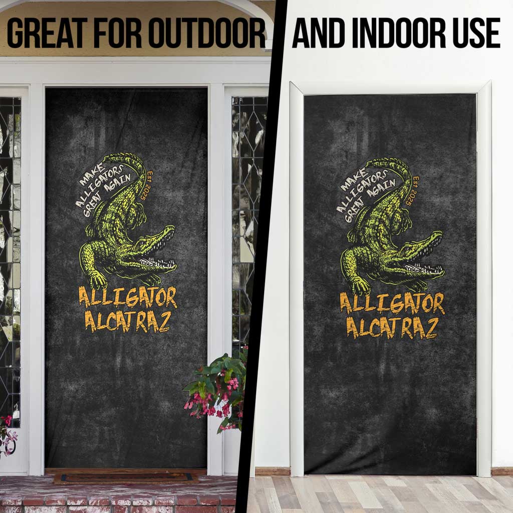 Alligator Alcatraz Est 2025 Door Cover Vintage Retro - Wonder Print Shop
