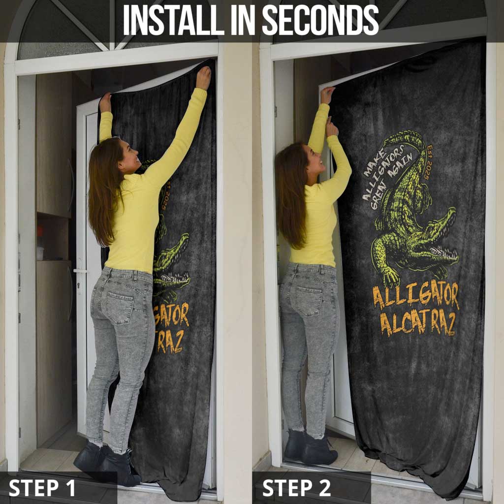 Alligator Alcatraz Est 2025 Door Cover Vintage Retro - Wonder Print Shop