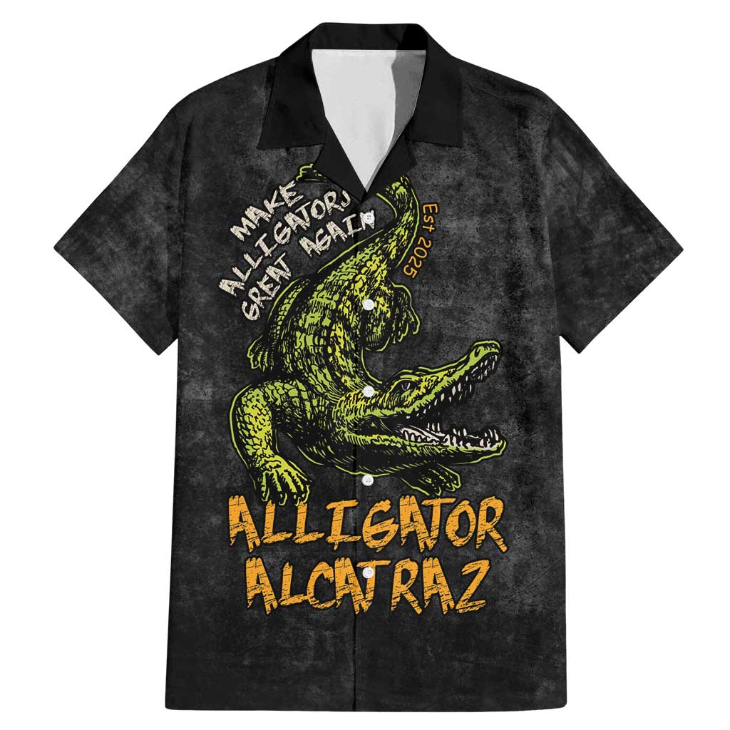 Alligator Alcatraz Est 2025 Family Matching Mermaid Dress and Hawaiian Shirt Vintage Retro - Wonder Print Shop