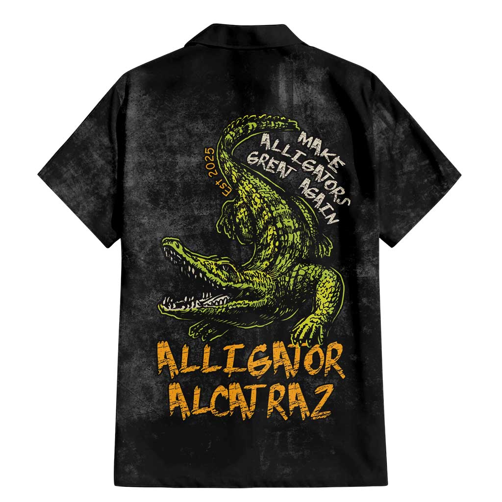 Alligator Alcatraz Est 2025 Family Matching Mermaid Dress and Hawaiian Shirt Vintage Retro - Wonder Print Shop