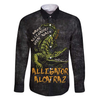 Alligator Alcatraz Est 2025 Family Matching Off Shoulder Short Dress and Hawaiian Shirt Vintage Retro - Wonder Print Shop