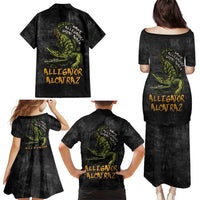 Alligator Alcatraz Est 2025 Family Matching Puletasi and Hawaiian Shirt Vintage Retro - Wonder Print Shop