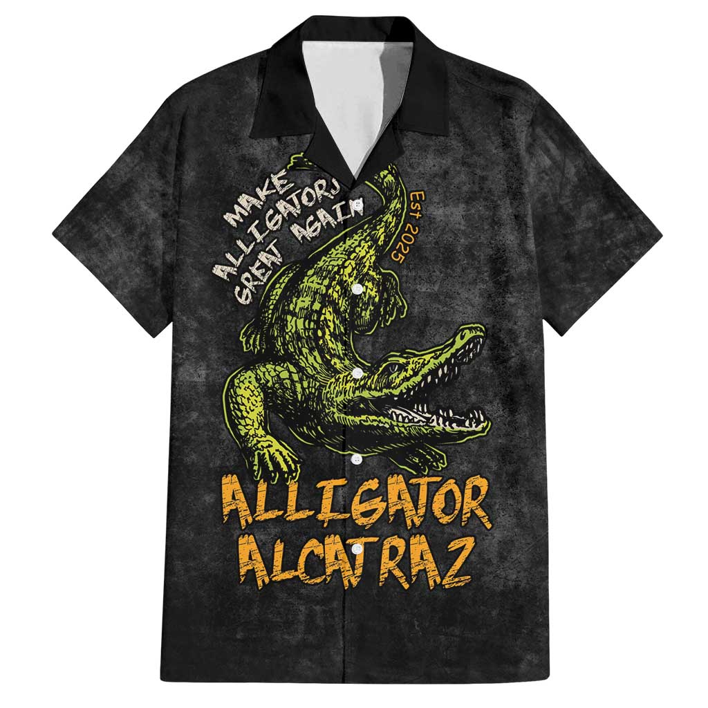 Alligator Alcatraz Est 2025 Family Matching Puletasi and Hawaiian Shirt Vintage Retro - Wonder Print Shop