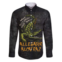 Alligator Alcatraz Est 2025 Family Matching Short Sleeve Bodycon Dress and Hawaiian Shirt Vintage Retro - Wonder Print Shop