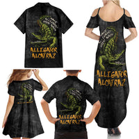 Alligator Alcatraz Est 2025 Family Matching Summer Maxi Dress and Hawaiian Shirt Vintage Retro - Wonder Print Shop