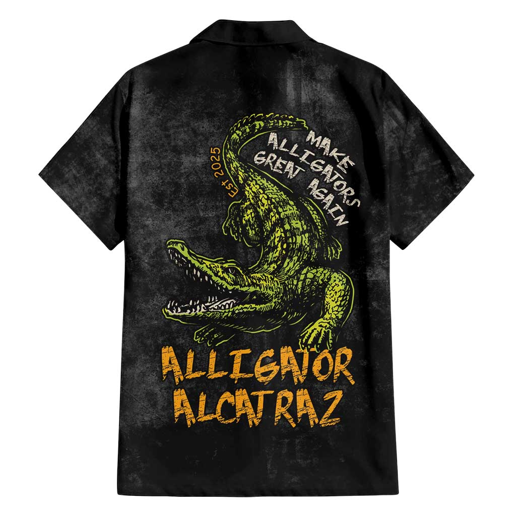 Alligator Alcatraz Est 2025 Family Matching Tank Maxi Dress and Hawaiian Shirt Vintage Retro - Wonder Print Shop