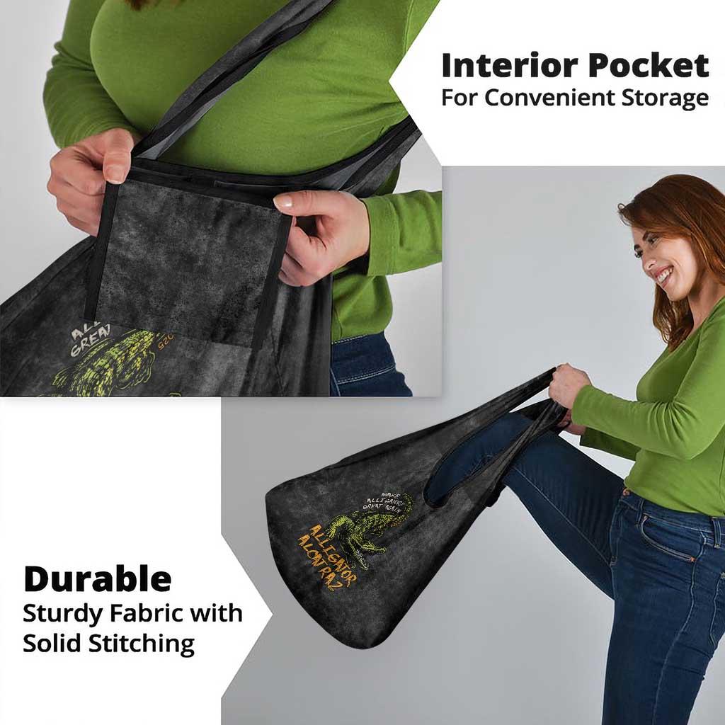 Alligator Alcatraz Est 2025 Grocery Bag Vintage Retro - Wonder Print Shop