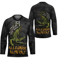Alligator Alcatraz Est 2025 Hockey Jersey Vintage Retro - Wonder Print Shop