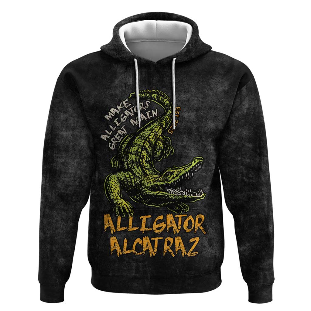 Alligator Alcatraz Est 2025 Hoodie Vintage Retro - Wonder Print Shop