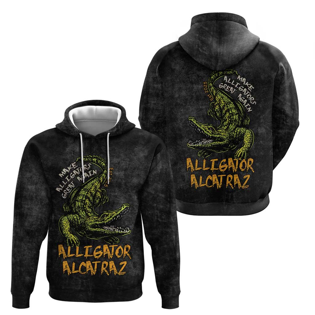 Alligator Alcatraz Est 2025 Hoodie Vintage Retro - Wonder Print Shop