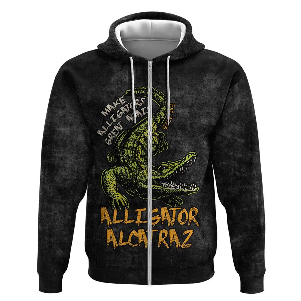 Alligator Alcatraz Est 2025 Hoodie Vintage Retro - Wonder Print Shop