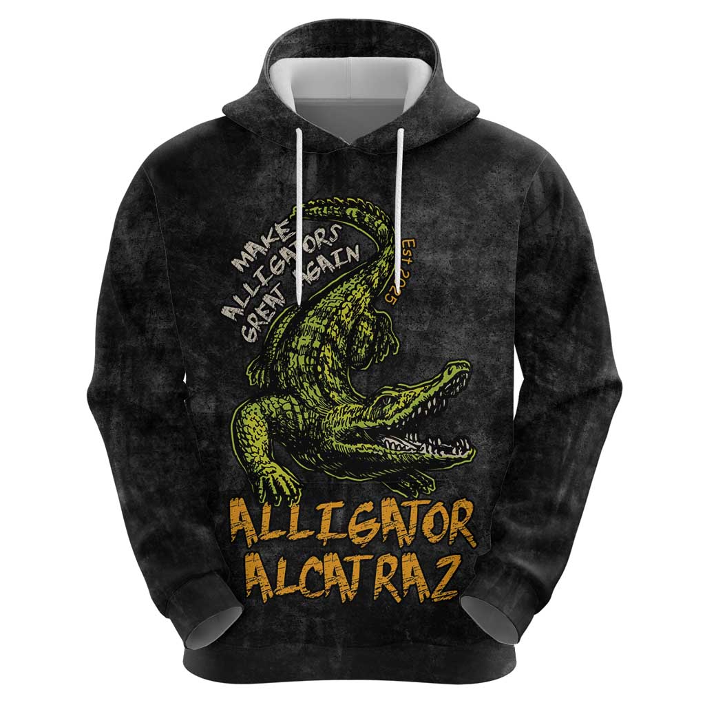 Alligator Alcatraz Est 2025 Hoodie Vintage Retro - Wonder Print Shop