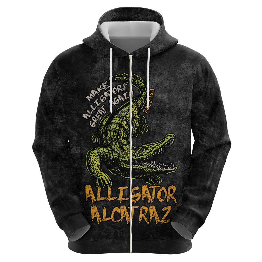 Alligator Alcatraz Est 2025 Hoodie Vintage Retro - Wonder Print Shop