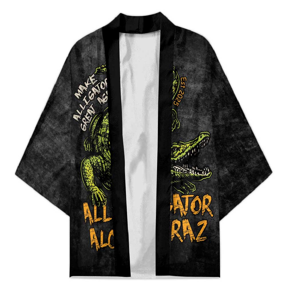 Alligator Alcatraz Est 2025 Kimono Vintage Retro - Wonder Print Shop