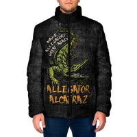 Alligator Alcatraz Est 2025 Padded Jacket Vintage Retro - Wonder Print Shop