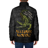 Alligator Alcatraz Est 2025 Padded Jacket Vintage Retro - Wonder Print Shop