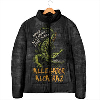 Alligator Alcatraz Est 2025 Padded Jacket Vintage Retro - Wonder Print Shop