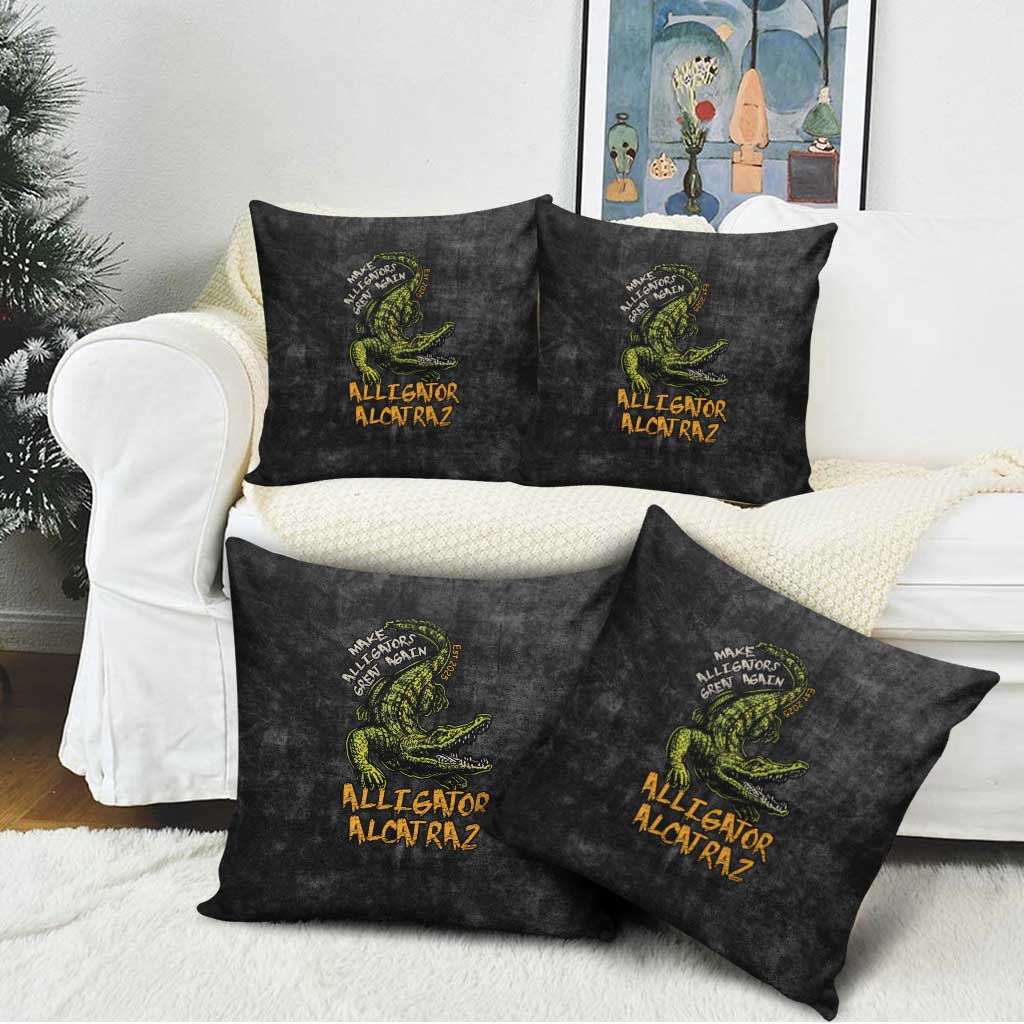 Alligator Alcatraz Est 2025 Pillow Cover Vintage Retro - Wonder Print Shop