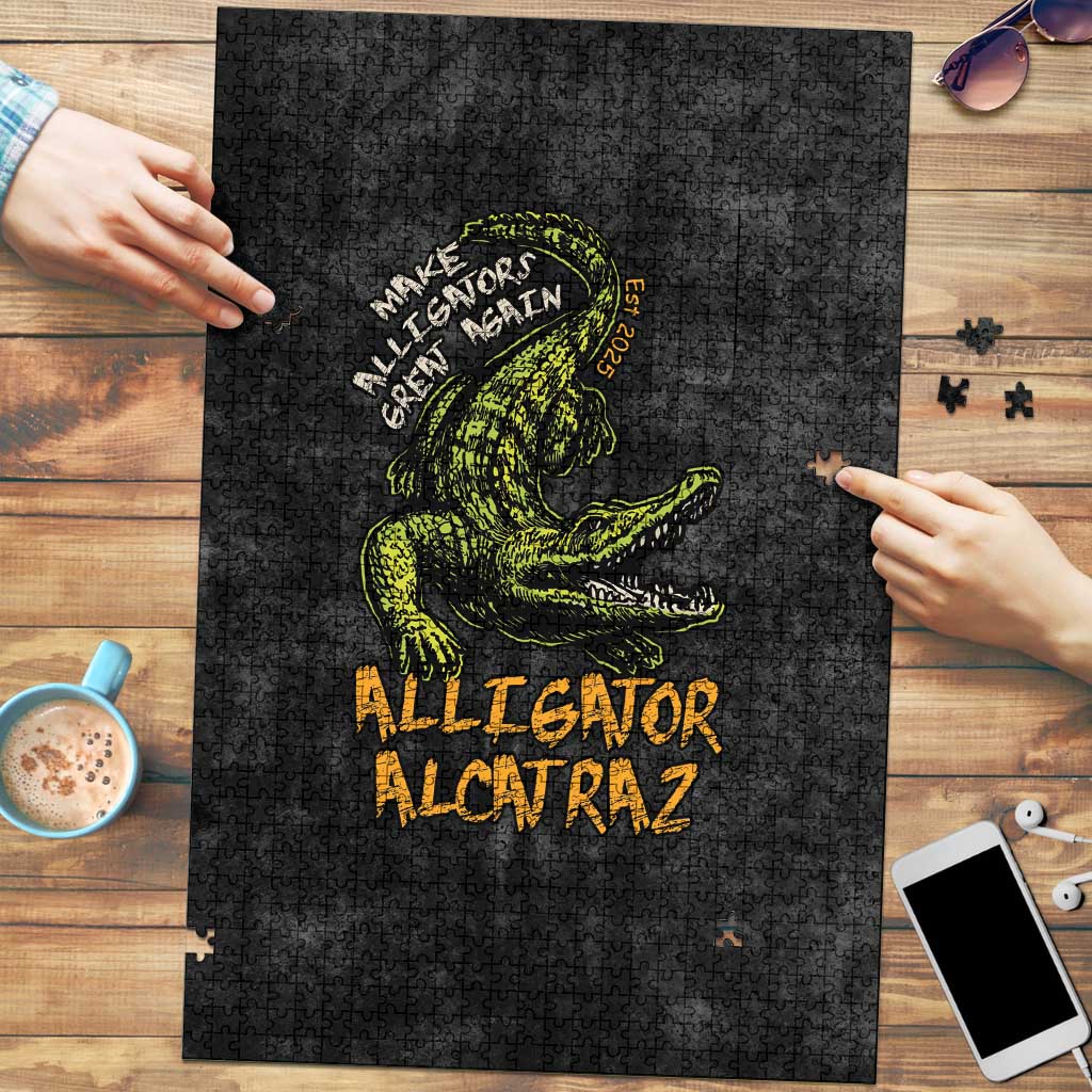 Alligator Alcatraz Est 2025 Puzzle Vintage Retro - Wonder Print Shop