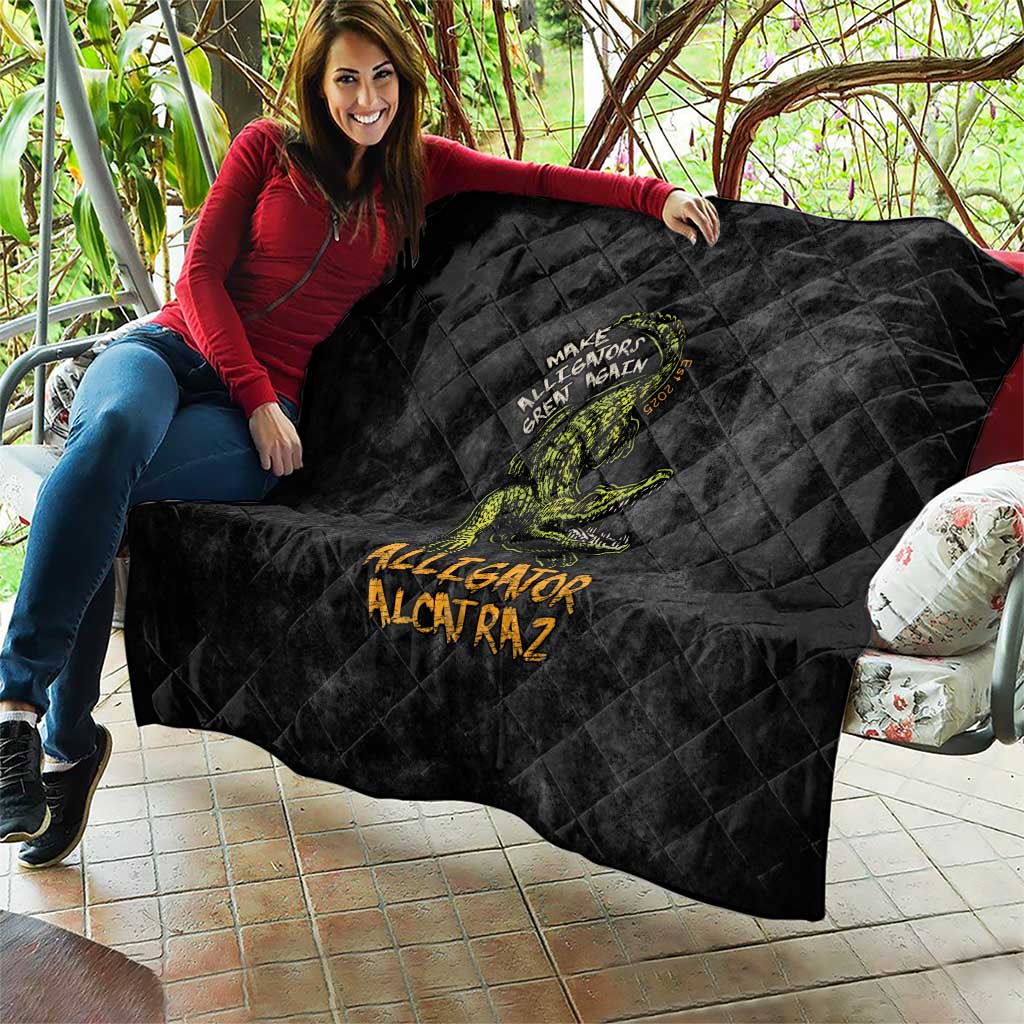Alligator Alcatraz Est 2025 Quilt Vintage Retro - Wonder Print Shop