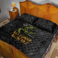 Alligator Alcatraz Est 2025 Quilt Bed Set Vintage Retro - Wonder Print Shop