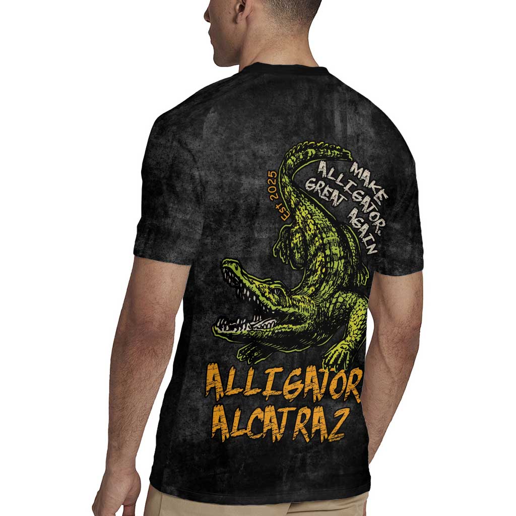 Alligator Alcatraz Est 2025 Rugby Jersey Vintage Retro - Wonder Print Shop
